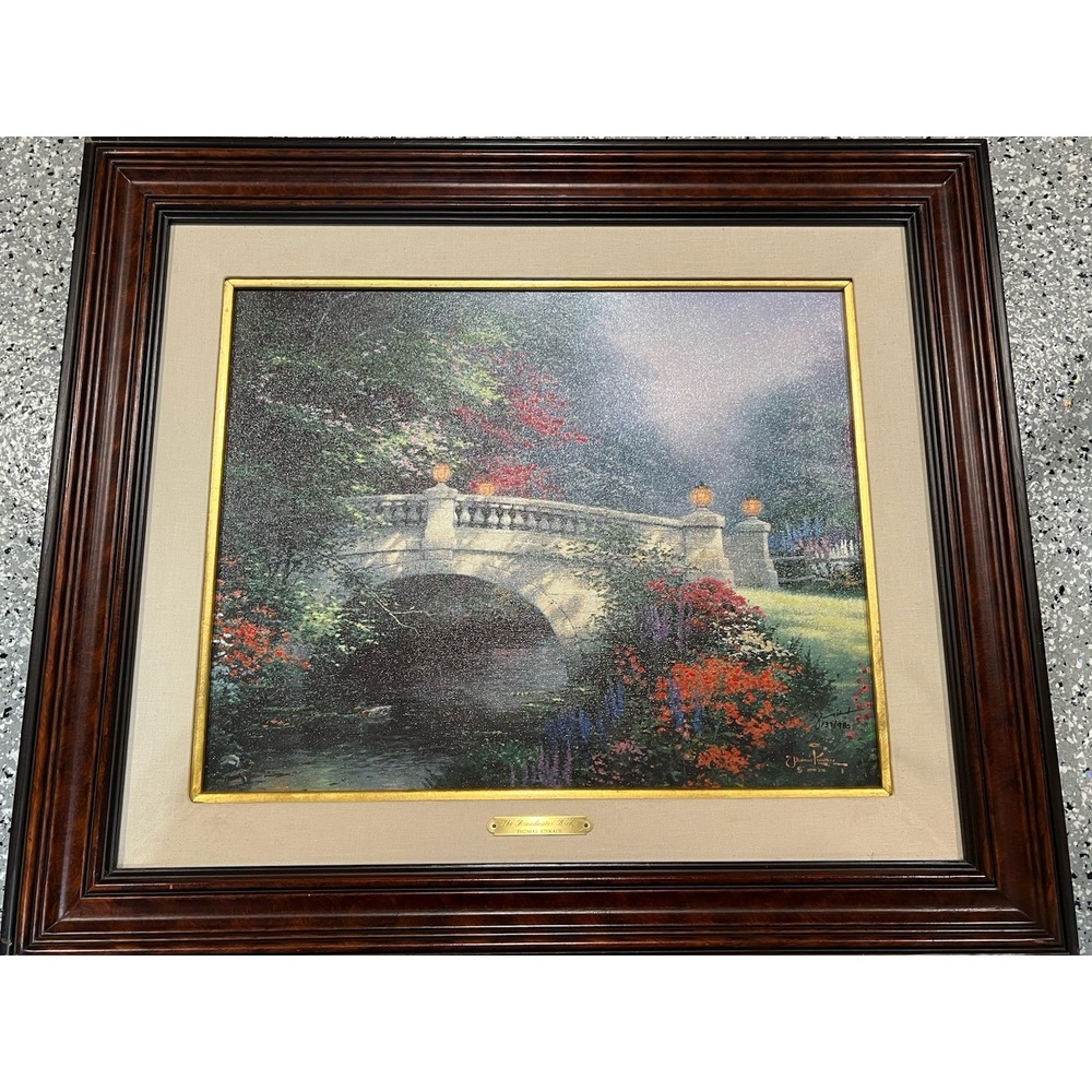 Thomas Kinkade The Broadwater Bridge 137/980 Signed Canvas COA Thomashire